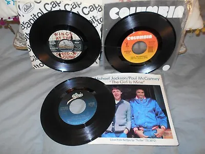Michael Jackson Paul McCartney Say Say Say The Girl Is Mine Let 'Em In 45's Lot • $7.99