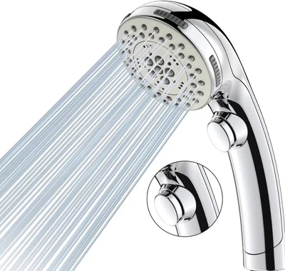 $12.98 • Buy High-Pressure Handheld Shower Heads, 5 Modes Spray Function With ON/OFF Switch
