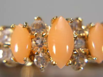 **** 5  CORAL RINGS *Special* DEIGNER  WHOLESALE LOT GEMSTONE SEMI-PRECIOUS 1022 • $14.95