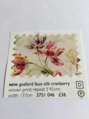 LAURA ASHLEY GOSFORD FAUX SILK   CRANBERRY   FABRIC PRICE IS PER METRE-12m Avail • £30