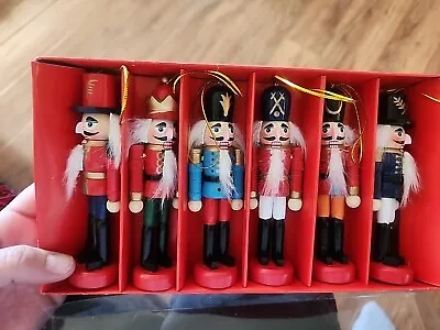 Old Time Set Of 6 Wooden Nutcracker Soldiers 5  Tall • $16.99