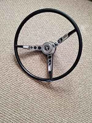 1964-1966 Ford Mustang Black Steering Wheel With Horn • $225