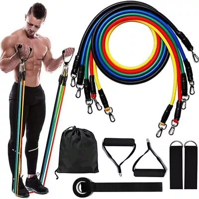 $18.99 • Buy Resistance Bands Home Exercise Workout Gym Fitness Set Men Women Gift 