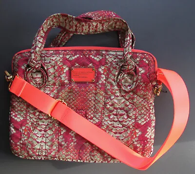 Marc Jacobs 13  Messenger Bag Laptop Sleeve Pretty Nylon Fluoro Pink Multi New • $158