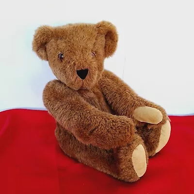 Vermont Teddy Bear Company Classic Brown Bear Plush 16 Inch Jointed Posable 1992 • $17.95