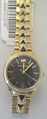 Michael Kors Ladies Petite Runway Mercer Gold-Tone Watch - MK6855 • $139.50