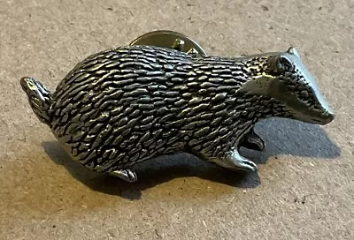 Badger Pewter Metal  Pin Brooch By A R Brown • £6