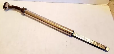 Vtg. 8 3/4  SCHRADER SERVICE TIRE GAUGE 160lb Brooklyn NY Scovill Mfg Stainless • $16.10