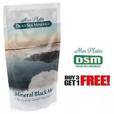 $16.99 • Buy Mon Platin DSM Natural Dead Sea MINERAL BLACK MUD 500gr/17.7oz Product Of Israel