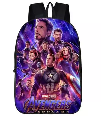 Marvel Avengers Backpack Boys Student School Bag Kids Travel Shoulders Bag Gift • £13.49