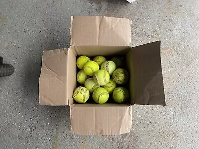 Lot Of 19 Used Fast Pitch Softballs Good Condition High School Certified Game • $65