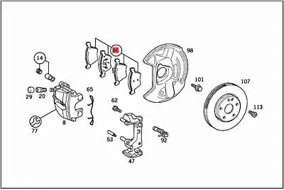 Genuine MERCEDES A208 C208 R170 S202 W202 C-CLASS W202 Brake Pad 0044200220 • $77.96