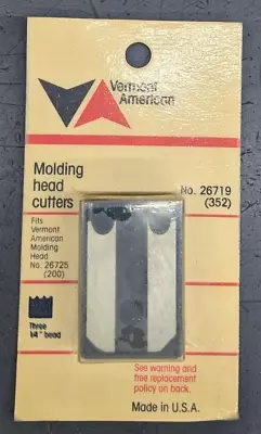 Vermont American Molding Head Cutters No. 26719 (352) Three 1/4  Bead - 200 Head • $19.95