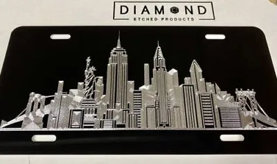 DEEP Engraved New York City NYC NY Car Tag Diamond Etched Aluminum License Plate • $19.89