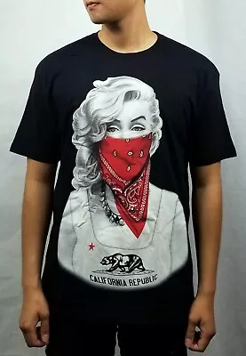 Konflic Gangster Marilyn Monroe With Red Bandana Classic Basic Crew Neck Unisex  • $18.99