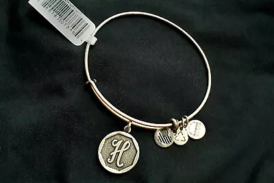 $19 • Buy ALEX AND ANI Initial 'H' Charm Bangle Silver Bracelet 2015 BRAND NEW