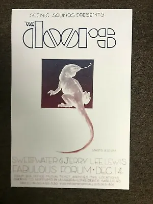 $9.99 • Buy The Doors 1968 LA Forum Lizard Cardstock Concert Poster - 12  X 18 