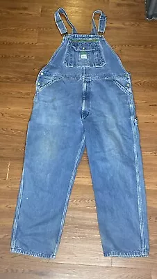 Liberty Blue Denim Overalls Mens 44x29.5 Grunge Carpenter Workwear Distressed • $21.50