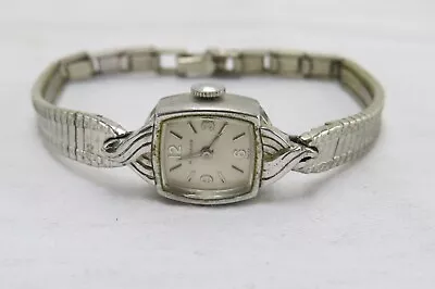 Vintage Ladies Wittnauer 5K Movement Manual Wind 17J Silver Tone Watch RUNNING! • $19.99