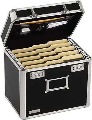 Vaultz Locking File Organizer Box - 13.5 X 13.25 X 1.5 Inch Large Portable Lock • $79.99