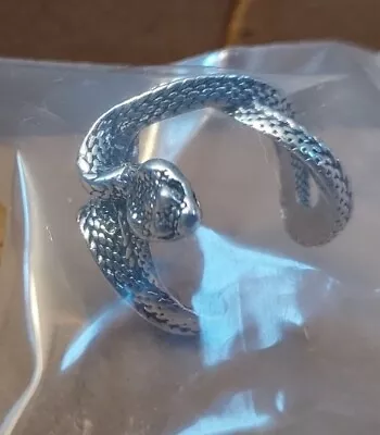 Silver Plated Snake Ring Adjustable Fits Most Man Ring • $3