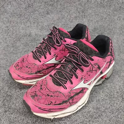 Mizuno Ladies Women Wave Creation X10 Running Shoes Size W 7.5 Pink/Black/White • $29.99