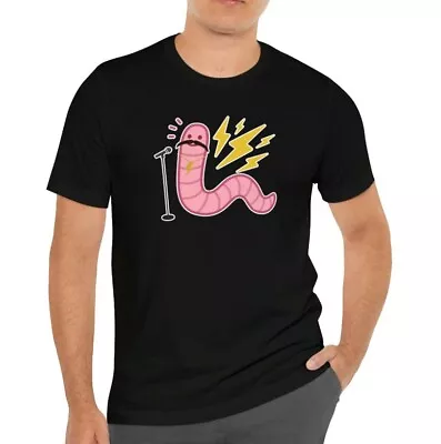 New Worm With A Mustache Unisex T-Shirt Funny Unisex Gift For Friends • $18.99