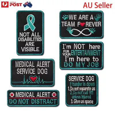 AU STOCK Service Dog Patches K9 In Medical Alert Hook & Loop Embroidered Tag • $2.99