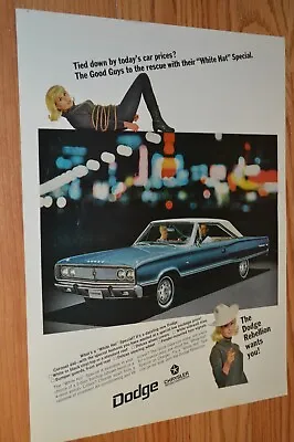 ★1967 Dodge Coronet White Hat Special Original Large Vintage Advertisement Ad 67 • $14.99