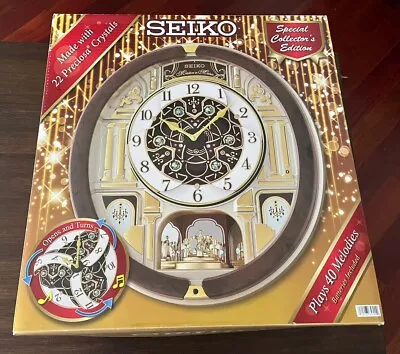 Seiko Melodies In Motion Collector's Edition Clock 40 Melodies 22 Crystals • $89.99