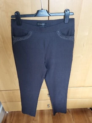 £4.75 • Buy Just Elehance Stretchy Trouser Size 14 Charcoal Grey Inside Leg 28.5 