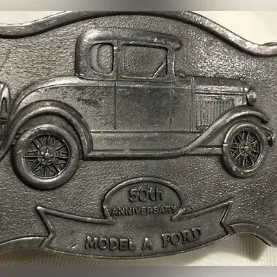 Vintage Belt Buckle 1976 Haas Henry Ford Model A Ford 50TH Anniversary   • $40