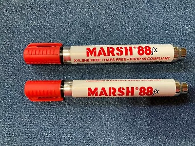 (2) Marsh 88fx Valve Paint Marker Outdoor Pigmented Type Activated Marker Red • $14.95