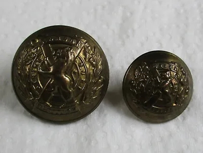 2x British Army: LONDON SCOTTISH REGIMENT BRASS BUTTONS (25mm-19mm WW1-WW2 Era) • £9.99