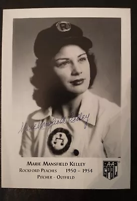 Marie Boston Mansfield Kelley Autograph Pix  AAGPBL Rockford Peaches Ace Pitcher • $24.99