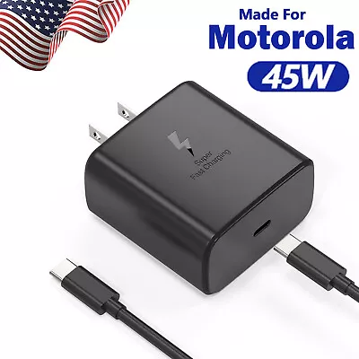 45W Super Type-C Fast Wall Charger USB-C Cable For Motorola Moto G Power G Play • $11.99