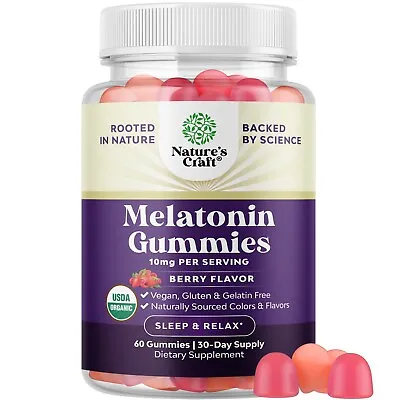 Certified Organic Melatonin Gummies 10mg Per Serving- Fast Acting And Tasty • $10.83