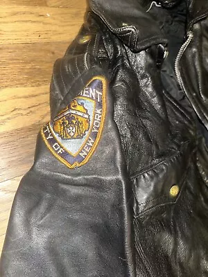 Vintage NYPD Police Horsehide Leather Jacket  Motorcycle • $76