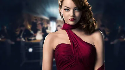 $4 • Buy A Emma Stone With A Red Dress 8x10 Photo Print