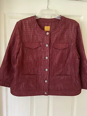 Ladies Maroon Jacket/Medium/ 3/4 Length Sleeves/Ruby Red Brand • $10
