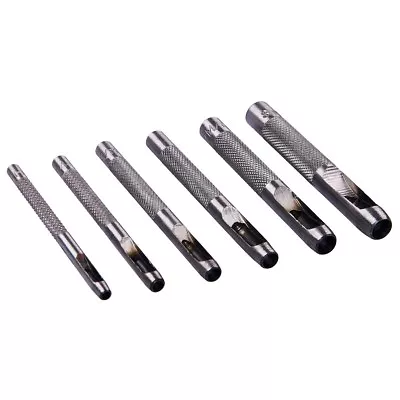 6 Piece Hollow Punch Set Amtech Quality Tool Leather Hole Cutter Paper New • £3.69