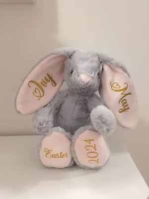 Personalised Bunny For Baby Newborn Gift BabyShower Easter Present Toy • £9.99