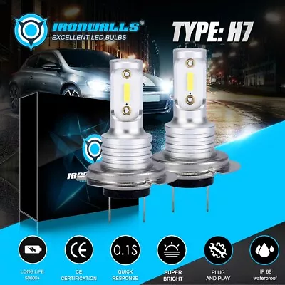 H7 LED Headlight Globes Low Beam White Bulbs For Holden Commodore VE 2006-2013 • $29.99