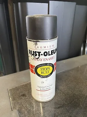 Vintage 7776 Rust-Oleum Stops Rust Brand Flat Black 1991 Spray Can Full Can • $24.99