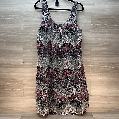 Soma Women's Prairie Sunset Coco Dress Size Medium Grey Olive Lined NWT $69 • $29.99