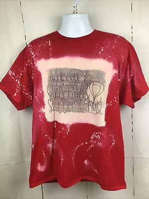 “Merry Christmas Shitter’s Full”Christmas Vacation Sublimation Bleached Shirt XL • $15.99