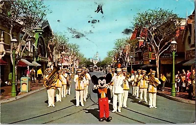 Mickey Mouse And The Disneyland Band Main Street USA Vintage Post Card Anaheim • $5.18