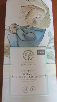 $24.99 • Buy Pottery Barn Kids PETER RABBIT Fitted Crib Sheet 100% Organic Cotton~
