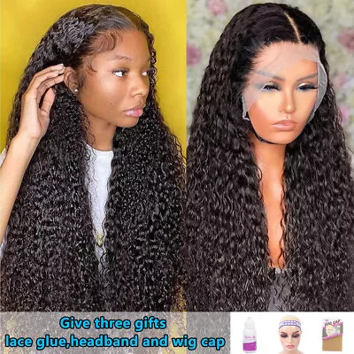 30inch Lace Front Wigs Human Hair Lace Front Wig Kinky Curly Wig Loose Wave Wigs • $50.07