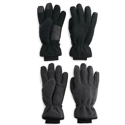Tek Gear Mens Thinsulate Warm Gear Touch Screen  Cuffed Micro Fleece Gloves S/M • $12.99